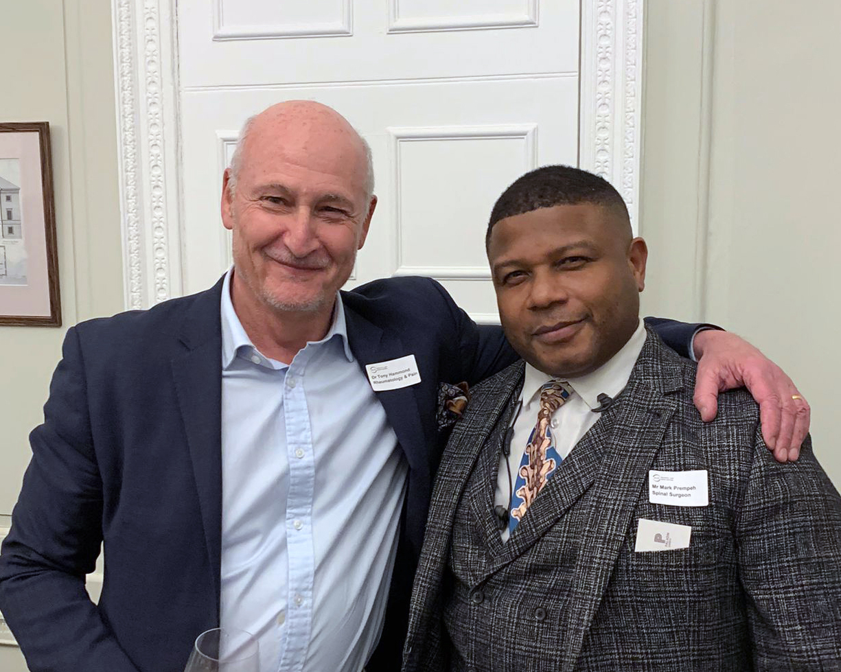 Anthony Hammond, Rheumatology and Pain Management, and Mark Prempeh, Consultant Spinal Surgeon - MLAS