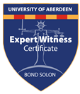 University of Aberdeen Bond Solon Expert Witness Certificate